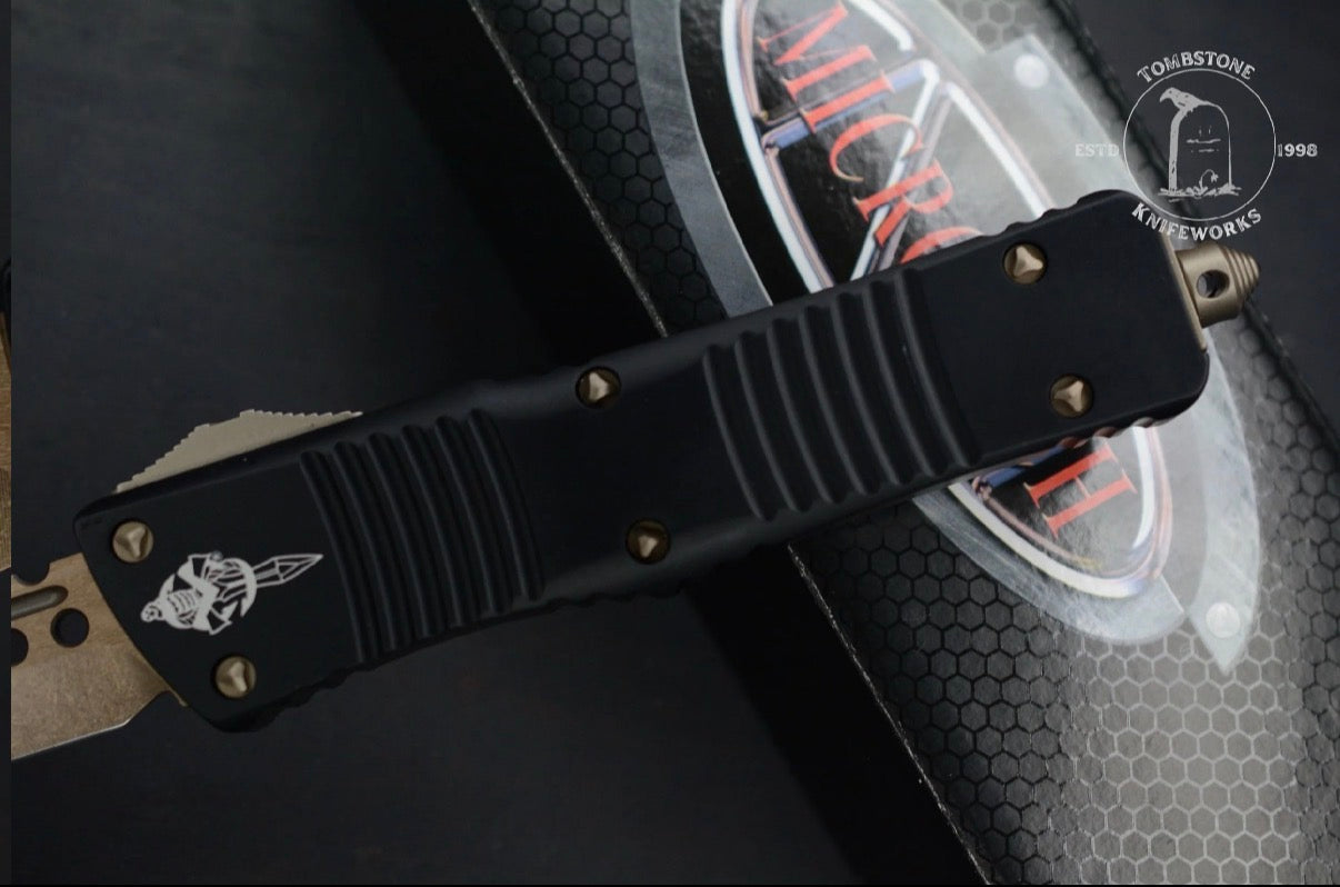 VINTAGE Microtech Combat Troodon Hellhound Bronze Standard Black/ Bronze 2018