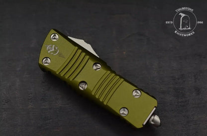 Microtech Mini Troodon OTF Hellhound Blade OD Green