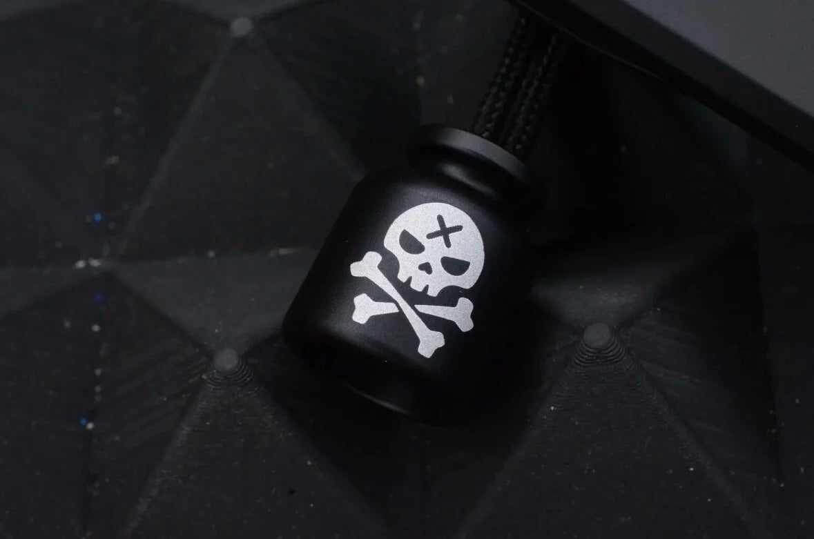 NEW OEGEDC Good Luck Pry Bar Black Cerakote 6AL4V Ti w/ Rare Poison Bead