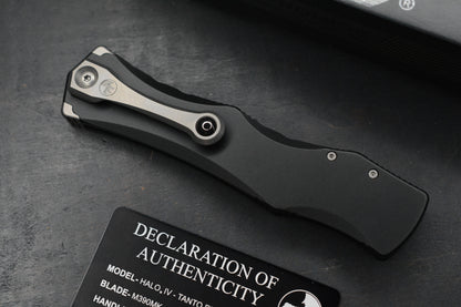 NEW Microtech Halo IV Tanto Edge - Hardcoat Ano Aircraft Alloy w/ DOA 01/2026