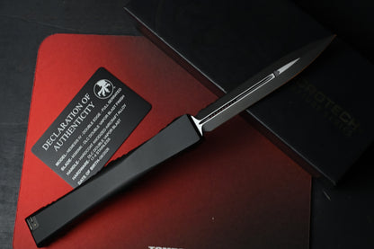 RARE Microtech Nemesis IV Black DLC Double Vapor Blast - D/E Full Serrated 08/2026