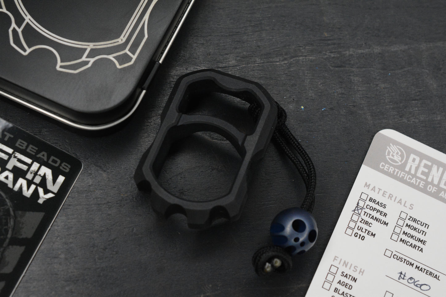 NEW Griffin Combat Renegade SFK - Blackened Titanium w/ Bead