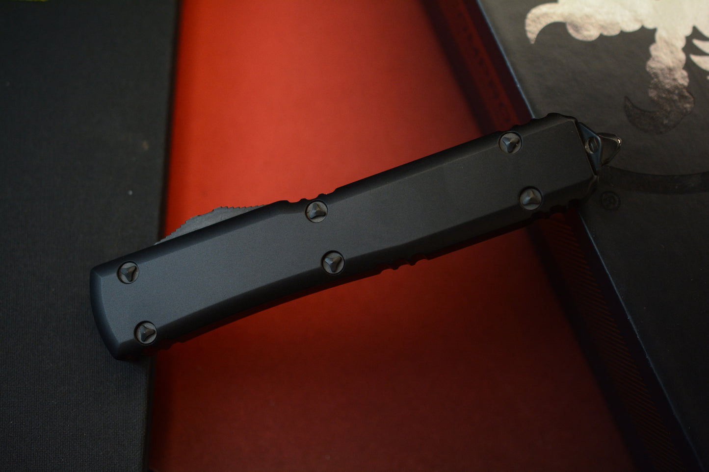 RARE Microtech Ultratech Hellhound Shadow - Black/ Black DLC 08/2022 SN636