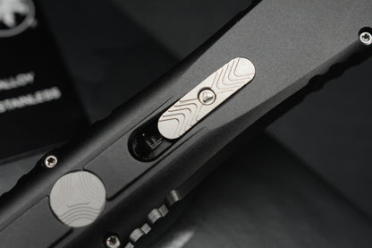 NEW Microtech Nemesis IV OTF - Stonewash D/E Black Aluminum Handle