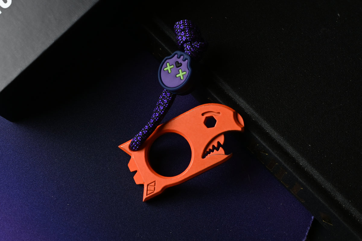 NEW Notorious EDC Baby Bomb - Hi Vis Orange  w/ Wkrmn Bead