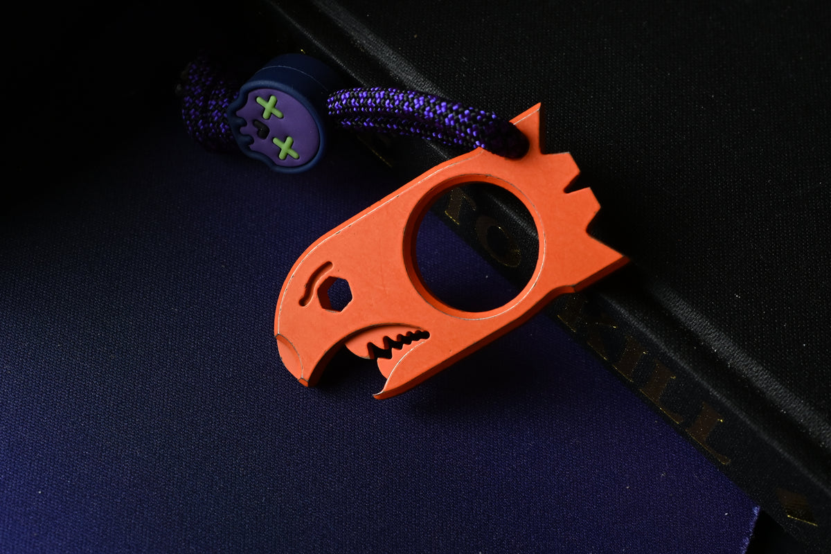 NEW Notorious EDC Baby Bomb - Hi Vis Orange  w/ Wkrmn Bead