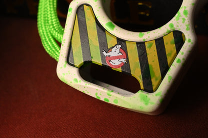 RARE Swampy EDC Shark Ghostbuster Edition - White Cerakote / Green Splatter w/ Biohazard Bead