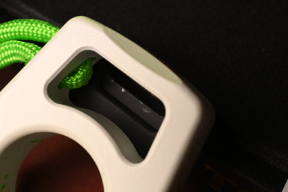 RARE Swampy EDC Shark Ghostbuster Edition - White Cerakote / Green Splatter w/ Biohazard Bead