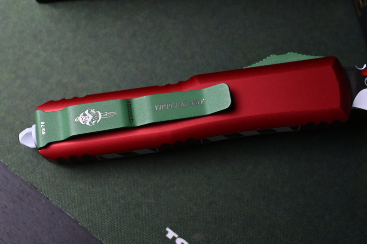 RARE Microtech UTX-85 Warhound Christmas Signature Series “Yippee Kai Yay” - SN 60 of 70 Made