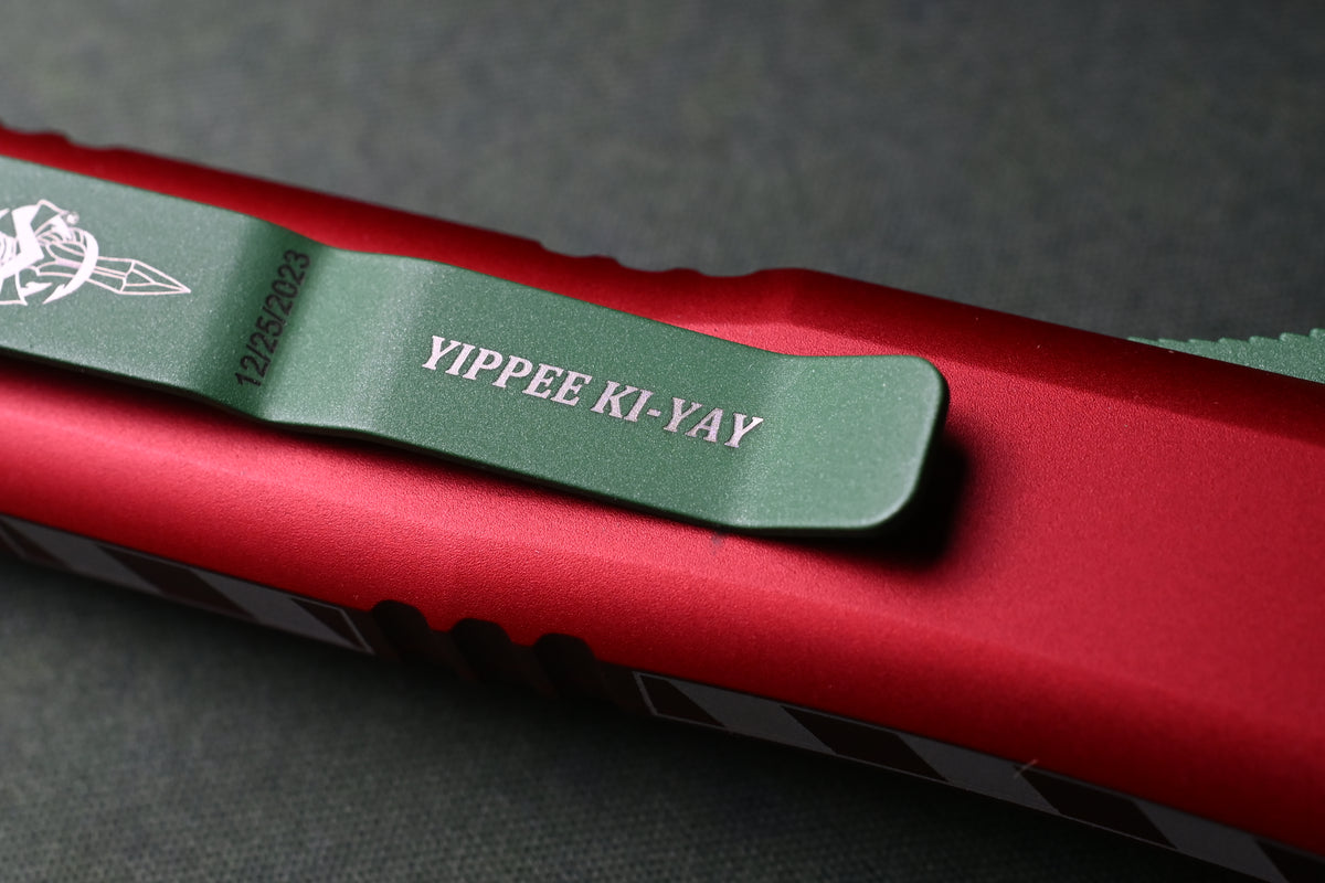RARE Microtech UTX-85 Warhound Christmas Signature Series “Yippee Kai Yay” - SN 60 of 70 Made