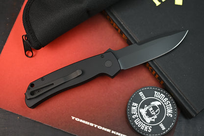 NEW Protech x Terzuola ATCF Operator w/ Aluminum Handles / Black DLC Magnacut w/ Zip Pouch & Patch ( w/o Box - READ DESC)