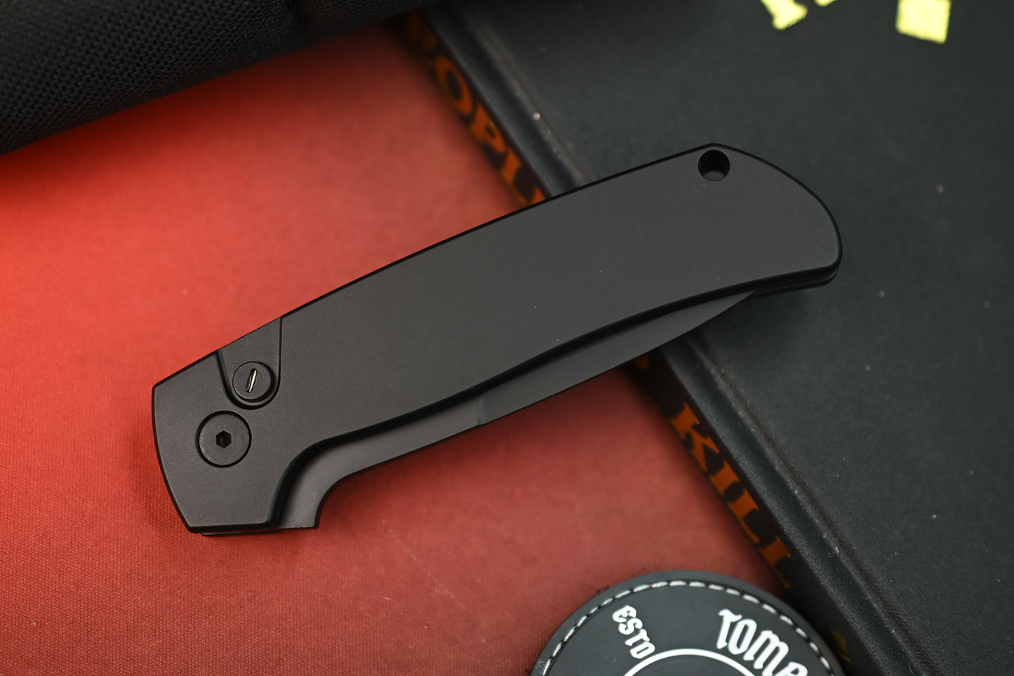 NEW Protech x Terzuola ATCF Operator w/ Aluminum Handles / Black DLC Magnacut w/ Zip Pouch & Patch ( w/o Box - READ DESC)