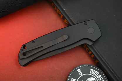 NEW Protech x Terzuola ATCF Operator w/ Aluminum Handles / Black DLC Magnacut w/ Zip Pouch & Patch ( w/o Box - READ DESC)