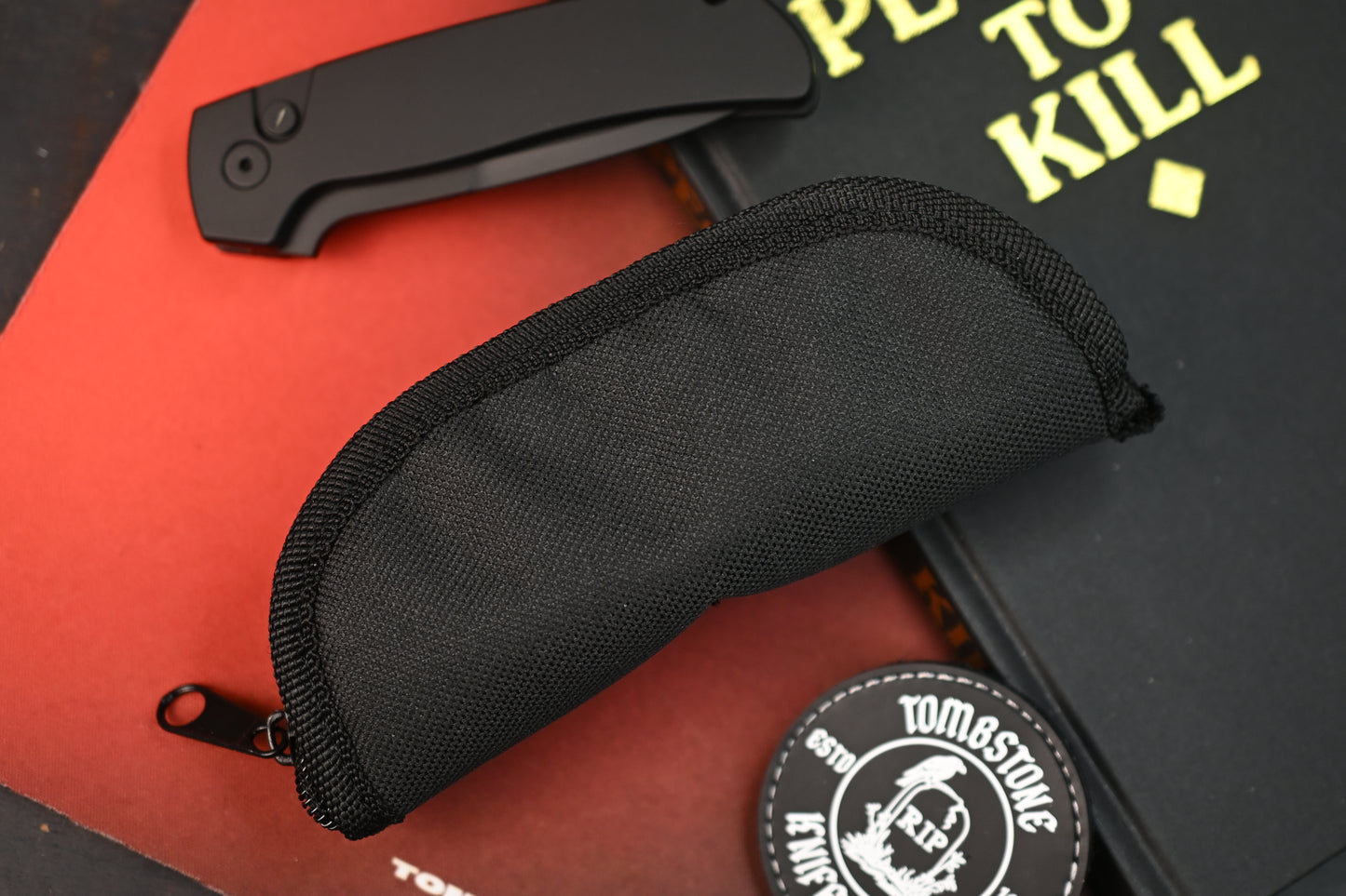 NEW Protech x Terzuola ATCF Operator w/ Aluminum Handles / Black DLC Magnacut w/ Zip Pouch & Patch ( w/o Box - READ DESC)
