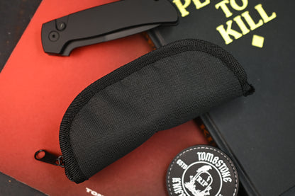 NEW Protech x Terzuola ATCF Operator w/ Aluminum Handles / Black DLC Magnacut w/ Zip Pouch & Patch ( w/o Box - READ DESC)