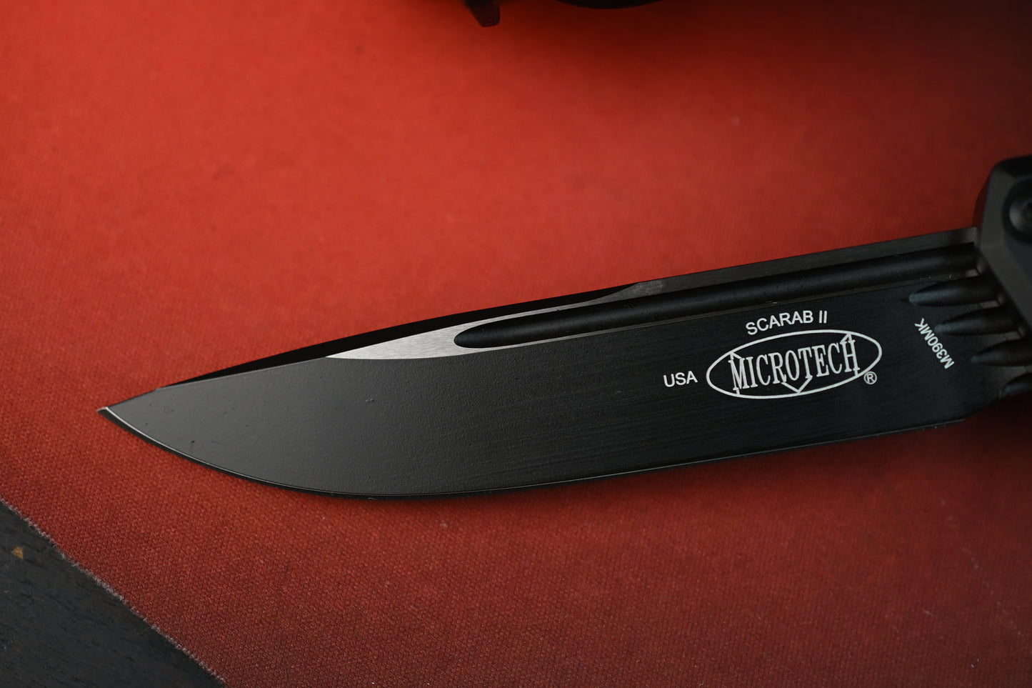 NEW Microtech Scarab 2 Gen III S/E Tactical Black Out w/ Zip Pouch & Patch (without box READ DESC)