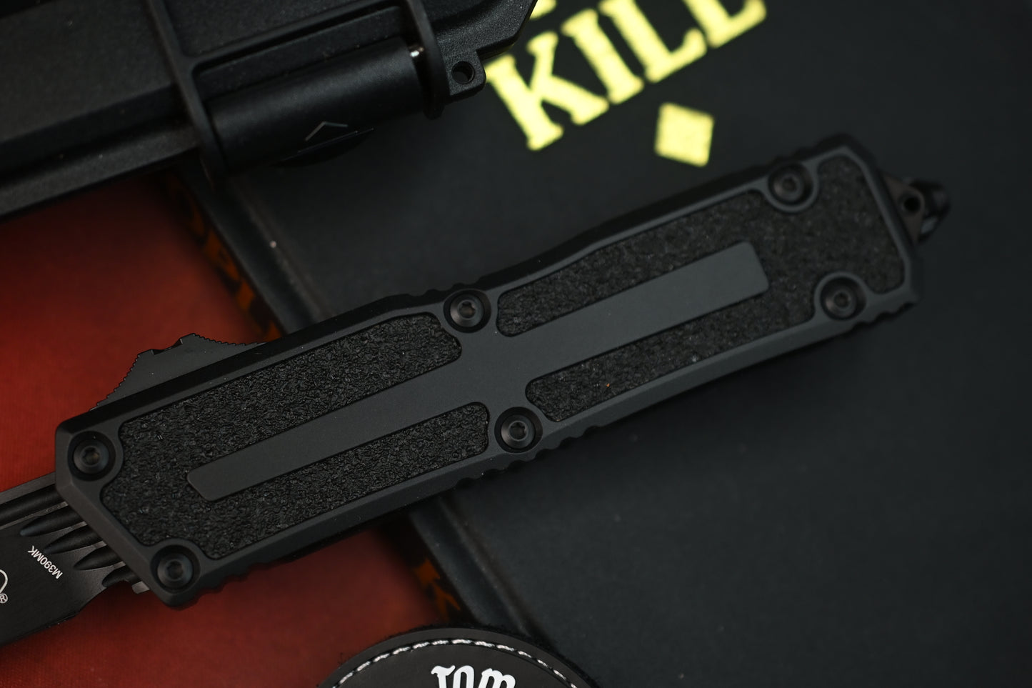 NEW Microtech Scarab 2 Gen III S/E Tactical Black Out w/ Zip Pouch & Patch (without box READ DESC)