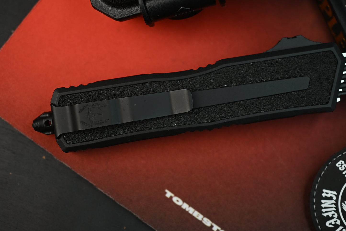 NEW Microtech Scarab 2 Gen III S/E Tactical Black Out w/ Zip Pouch & Patch (without box READ DESC)