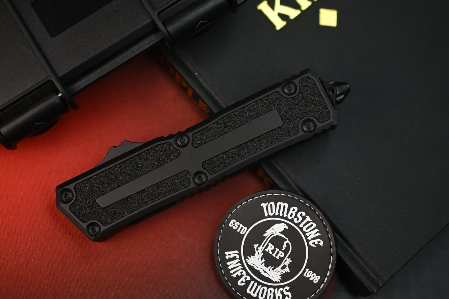 NEW Microtech Scarab 2 Gen III S/E Tactical Black Out w/ Zip Pouch & Patch (without box READ DESC)