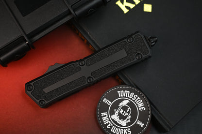 NEW Microtech Scarab 2 Gen III S/E Tactical Black Out w/ Zip Pouch & Patch (without box READ DESC)