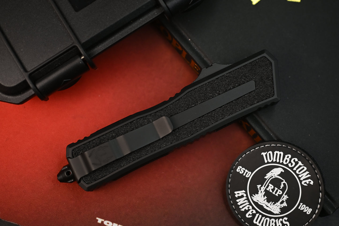 NEW Microtech Scarab 2 Gen III S/E Tactical Black Out w/ Zip Pouch & Patch (without box READ DESC)
