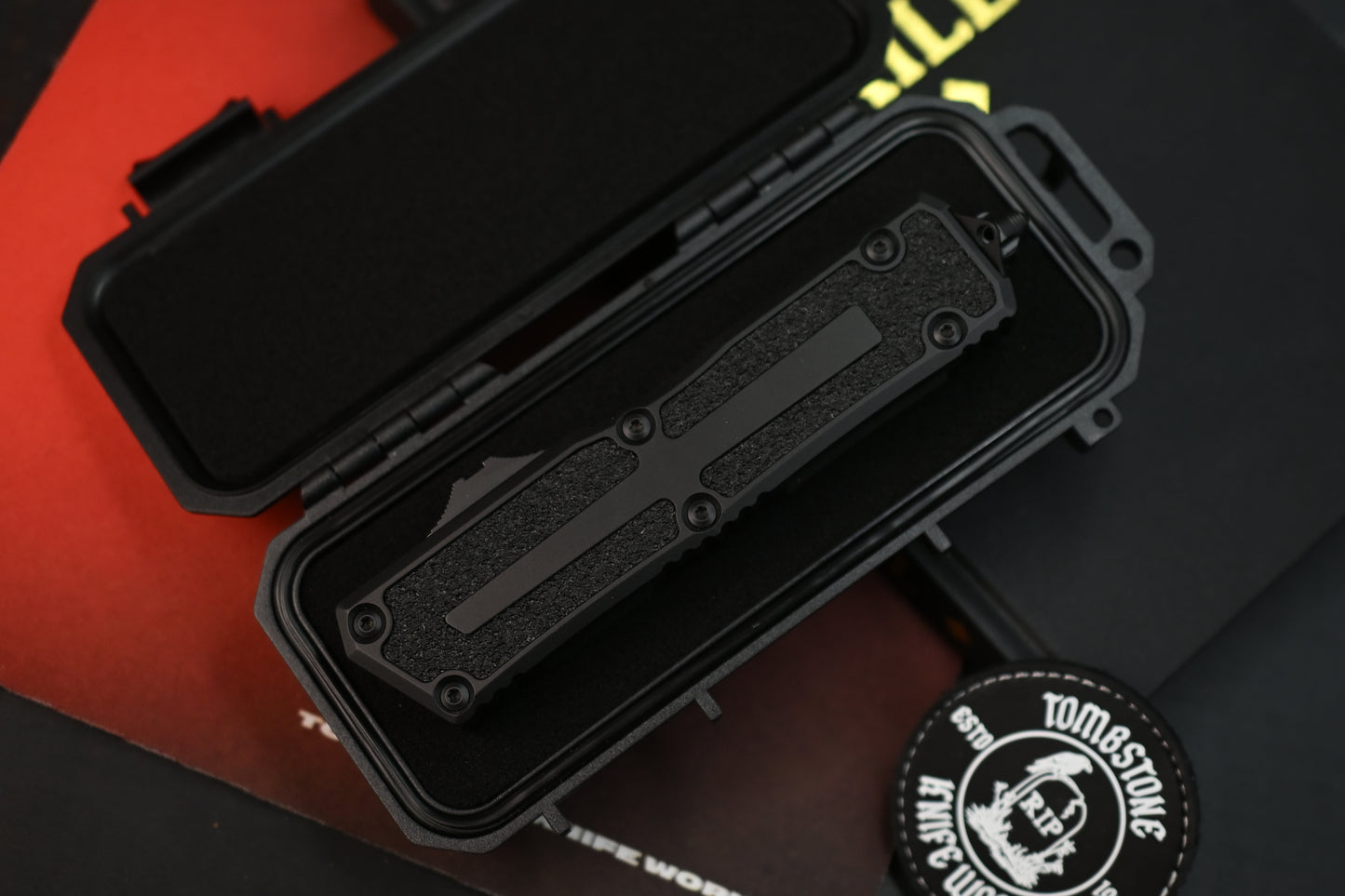 NEW Microtech Scarab 2 Gen III S/E Tactical Black Out w/ Zip Pouch & Patch (without box READ DESC)