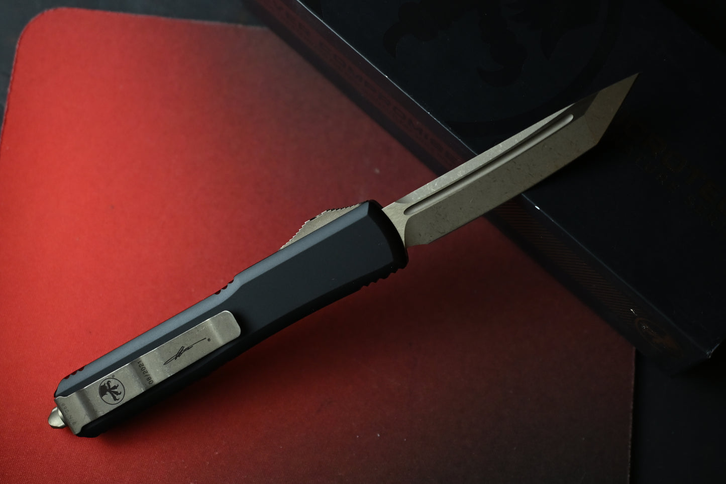 NEW Microtech Ultratech T/E Memento Mori Death Card 08/2021