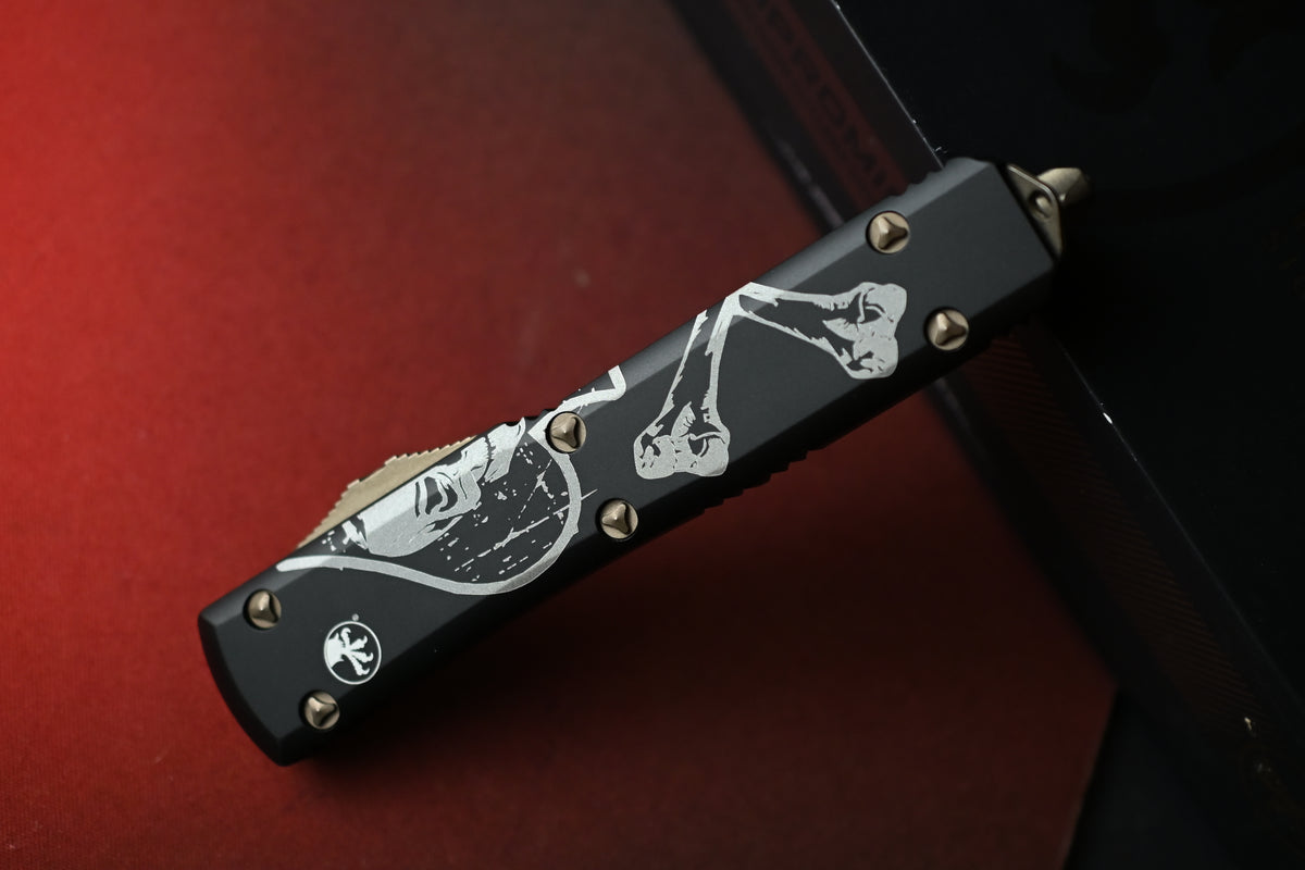 NEW Microtech Ultratech T/E Memento Mori Death Card 08/2021