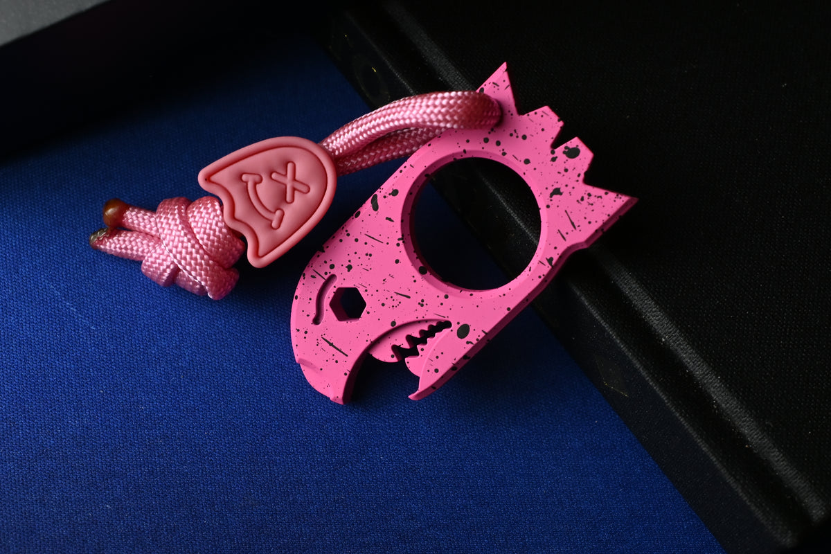 NEW Notorious EDC Baby Bomb - Hi Vis Pink / Splatter w/ Wkrmn Bead
