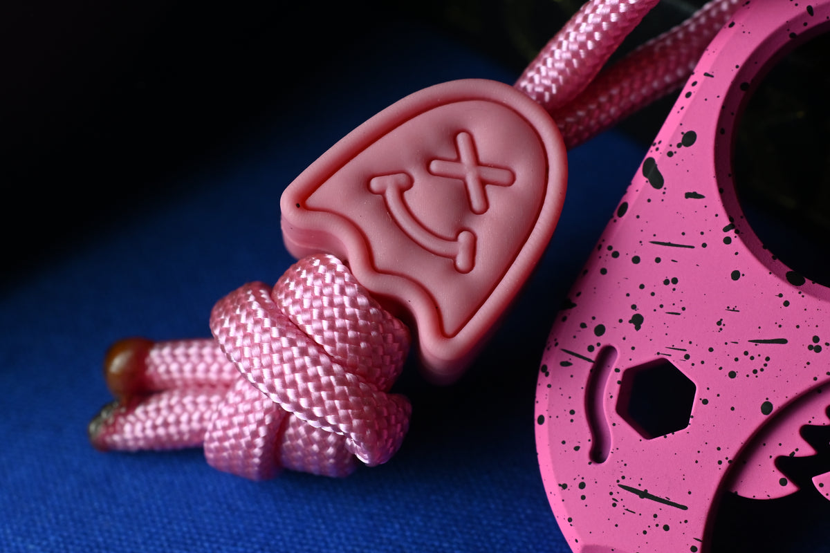 NEW Notorious EDC Baby Bomb - Hi Vis Pink / Splatter w/ Wkrmn Bead