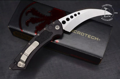 Microtech Hawk Auto Stonewashed Proof Run S/N 283