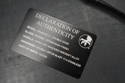 NEW Microtech Nemesis IV OTF - Stonewash D/E Black Aluminum Handle