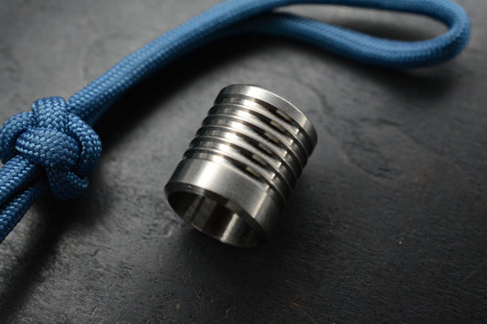 CUSTOM Milled Stonewashed Titanium Bead - USA MADE