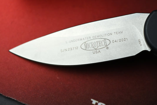 RARE Microtech LUDT 04/2021 - Satin Blade / Black Milled Aluminum