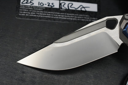 RARE Custom Knife Factory x Marfione Ratax Zircuti / M398 Swedge /One Piece Hdle