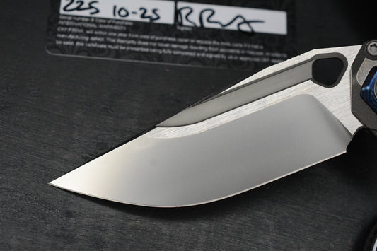 RARE Custom Knife Factory x Marfione Ratax Zircuti / M398 Swedge /One Piece Hdle