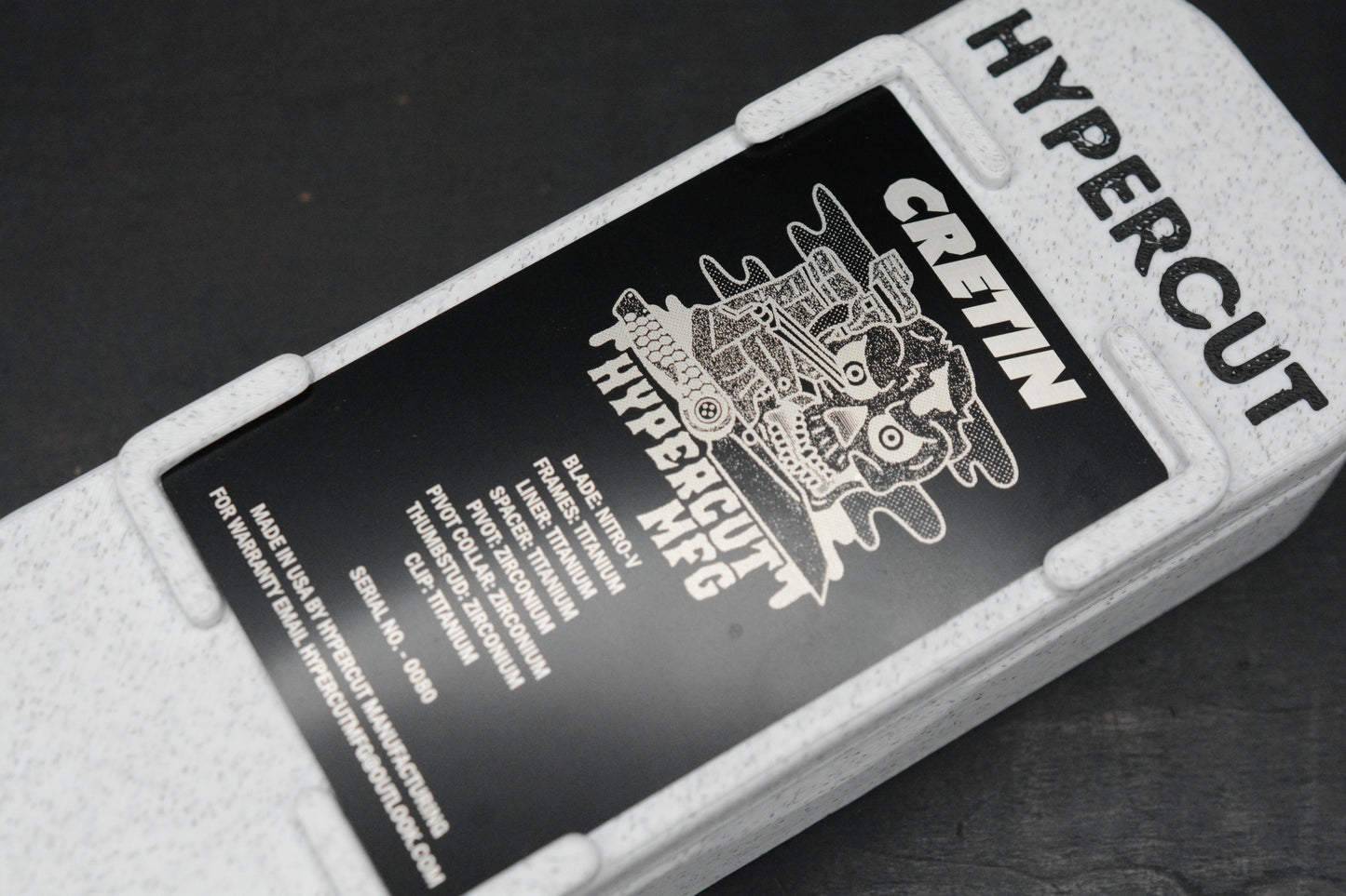 RARE Hypercut Cretin Skeletonized Ti Zirconium Accents Nitro-V Blade SN 080