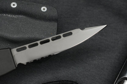 RARE Microtech Halo II Black S/E 154CM 04/1998 w/ Kydex Sheath & Patch