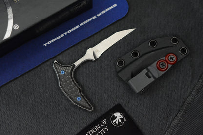 NEW Microtech x Bastinelli Bee SW Non Serr / Carbon Fiber / Blue Ti HDW Marfione Selects w/COA