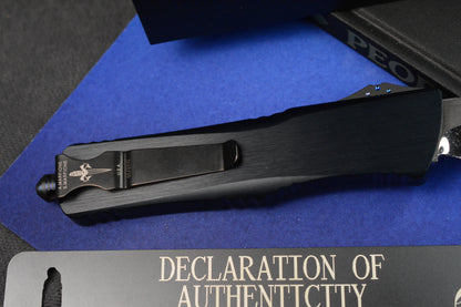 RARE MARFIONE x MICROTECH COMBAT TROODON - T/E Star Grind Cracked Ice M390 / Ano Hefted Alloy w/ Blue Ringed Ti HDW 05/2019