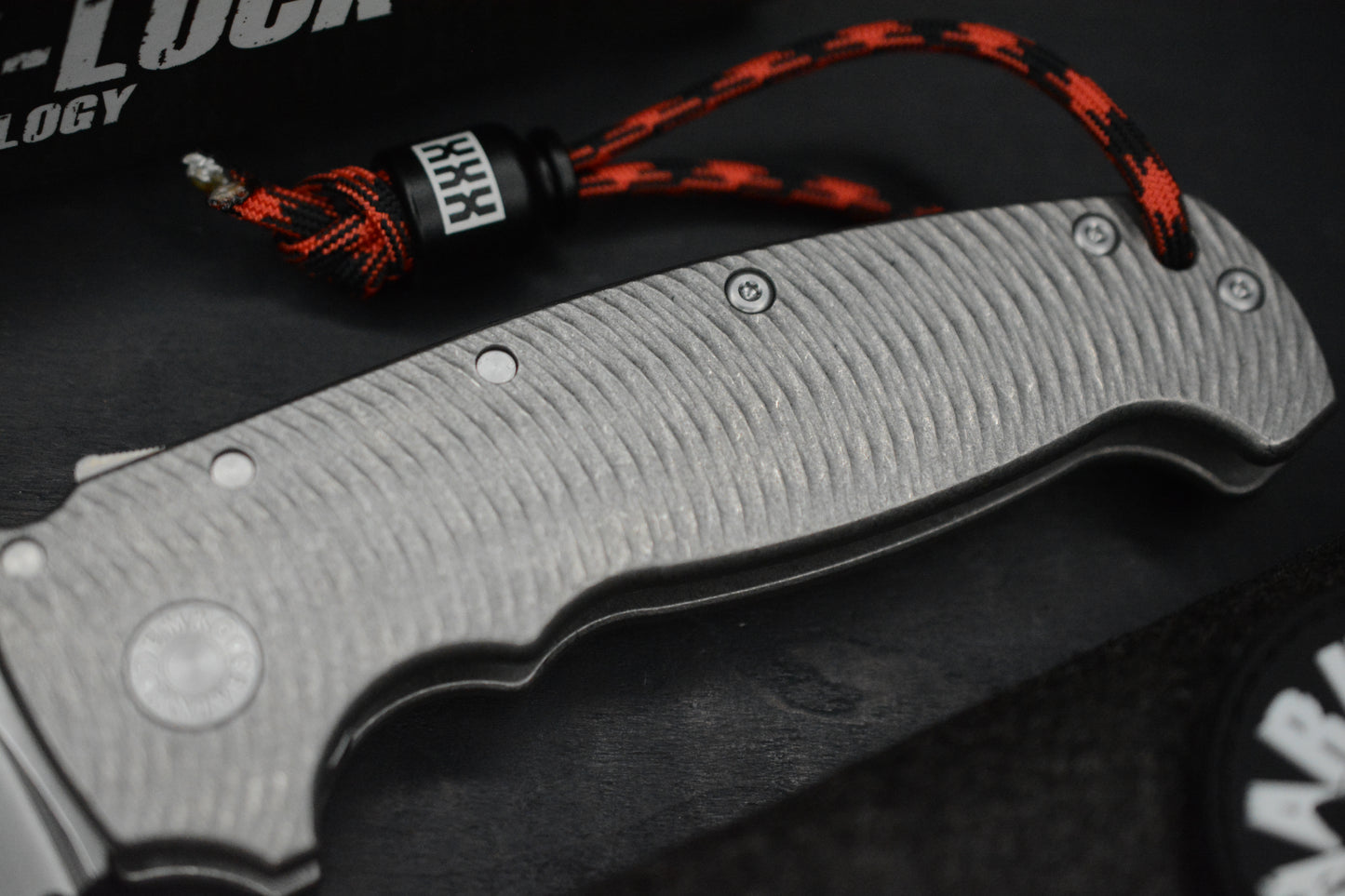 RARE++ Demko AD20 XXX Textured Ti / Clip Point 3V w/ Poison Bead & Patch