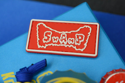 NEW Swampy EDC Aligator SFK - Fallout Special Edition - Blue / Yellow Cerakote w/ Patch & Bead