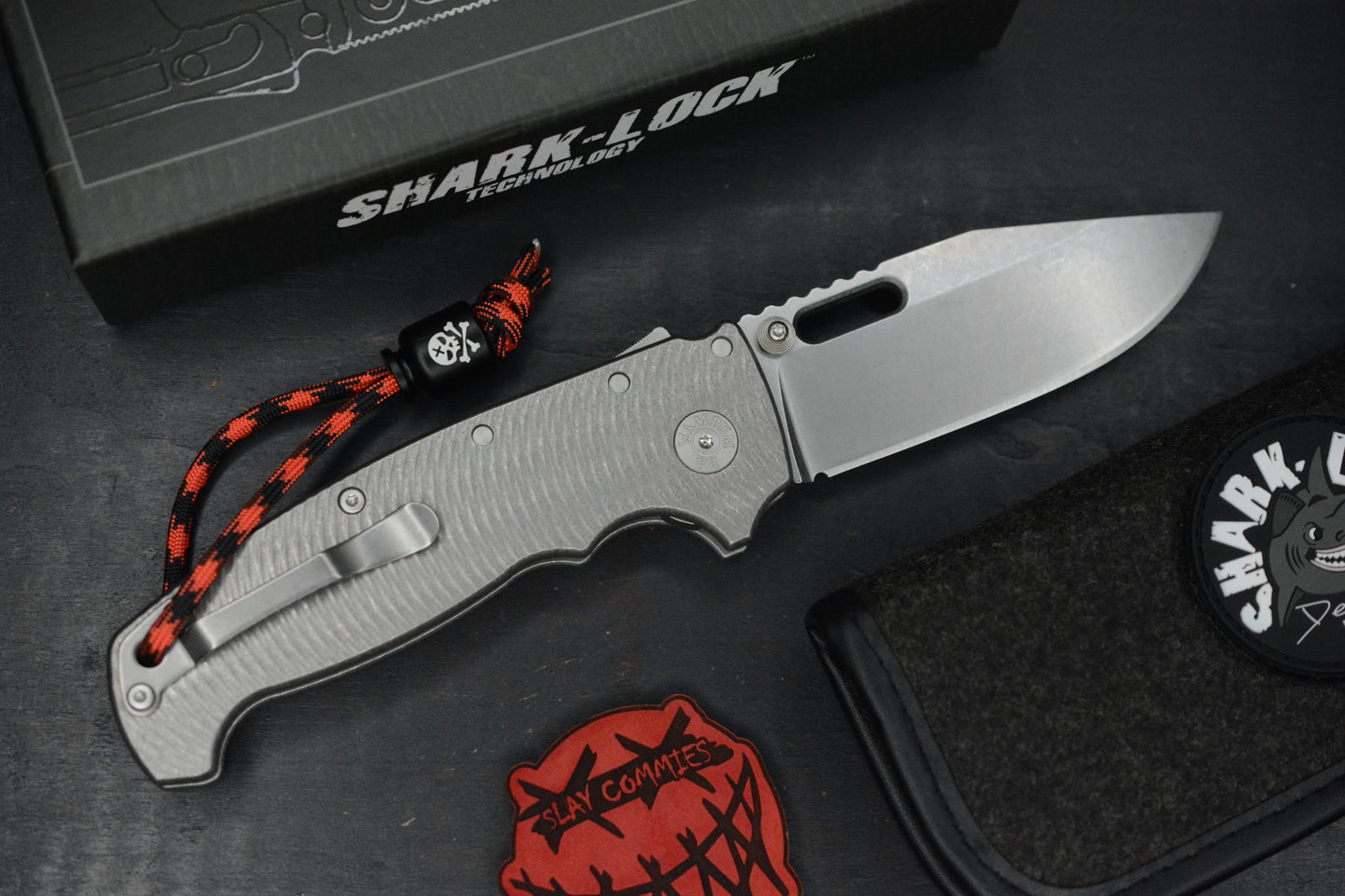 RARE++ Demko AD20 XXX Textured Ti / Clip Point 3V w/ Poison Bead & Patch