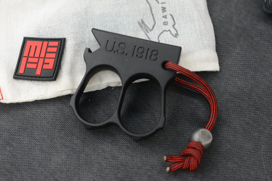 RARE Bawidamann x Monkey Edge 1918 Brass Black Cerakote 2FK w / Monkey Bead