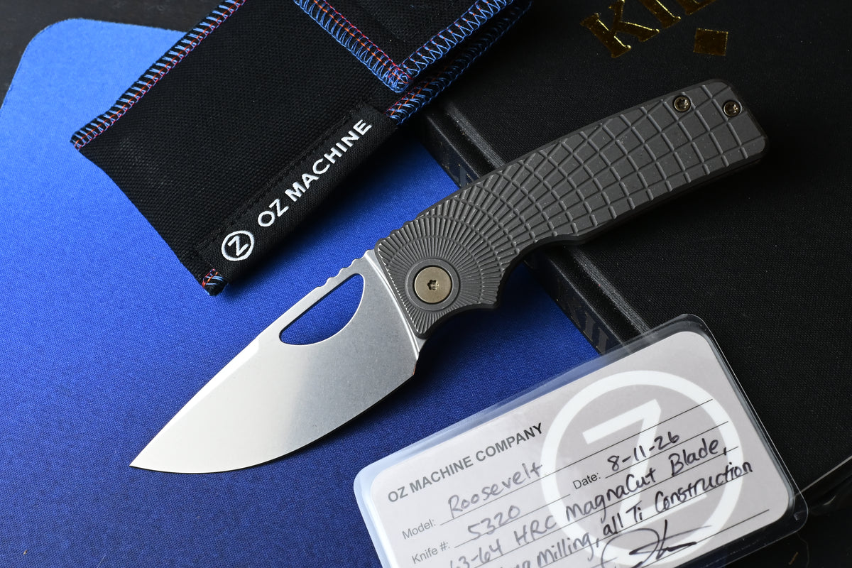 NEW Oz MachineCo Roosevelt - Radial Frag Scales MagnaCut / Bronze Ano Accents