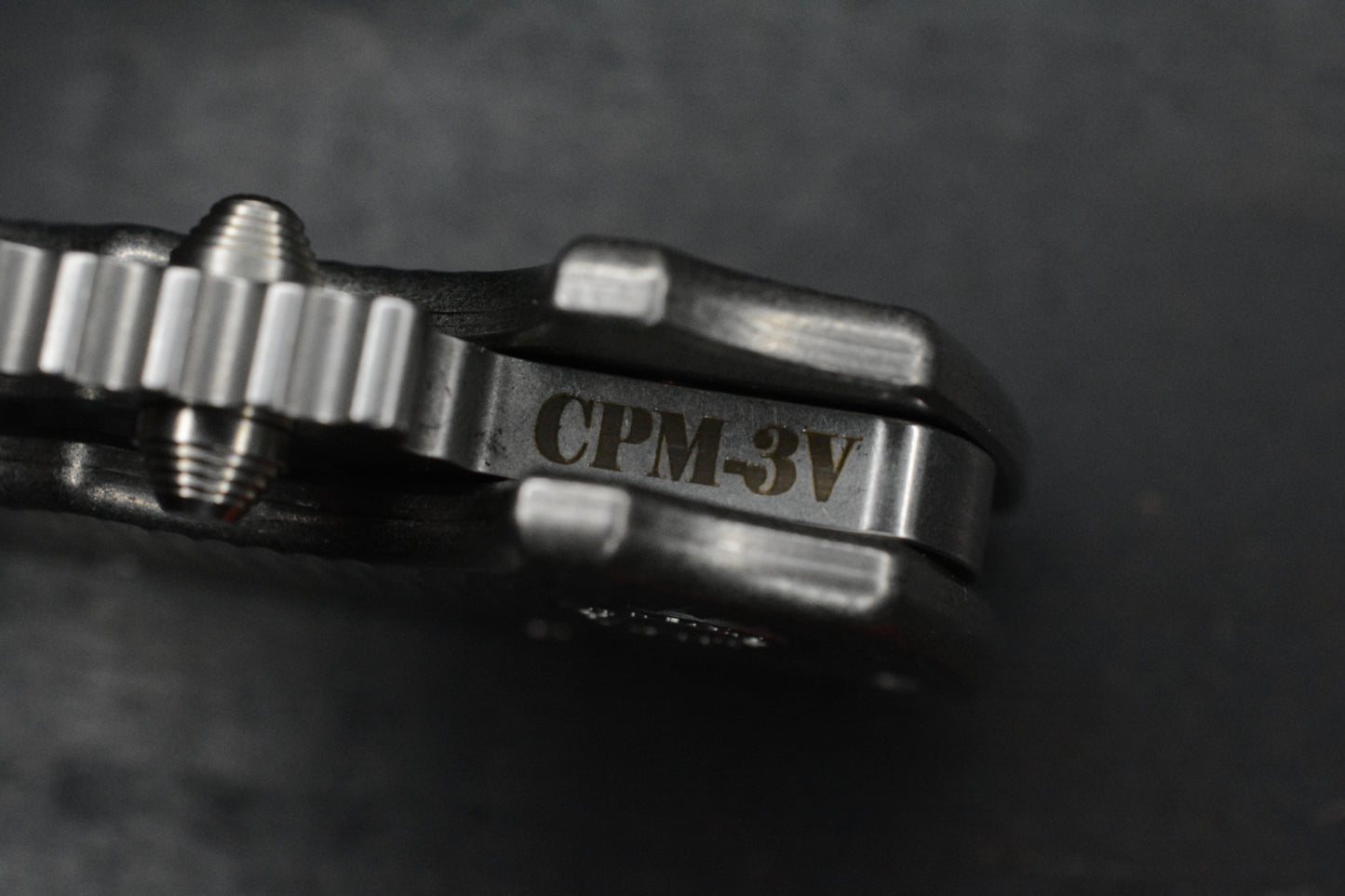 RARE++ Demko AD20 XXX Textured Ti / Stud Only CPM 3V Blade