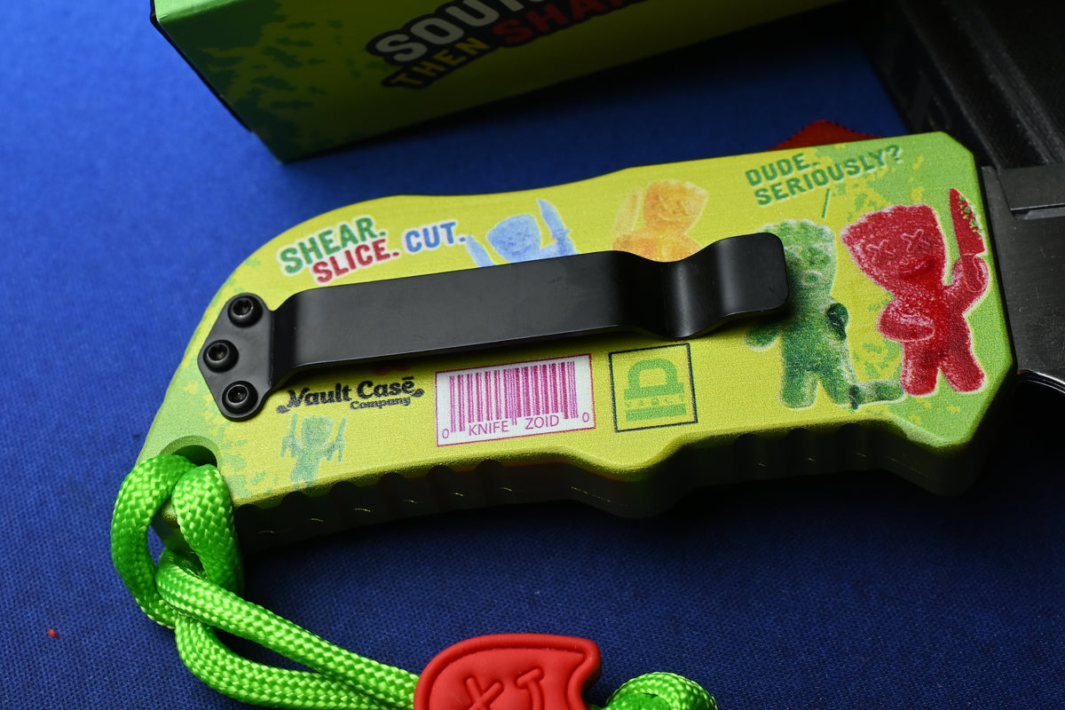 RARE Vault EDC Custom Utility Knife - Sour Patch Ltd Ed Random SN# w/ Wkrmn Bead