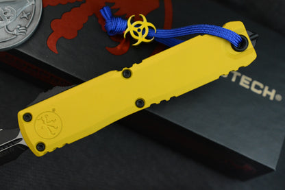 NEW Microtech Ultratech Gen IV D/E Yellow/ Black w/ Fallout Pack (Radioactive Bead & Nuka Cola Coin)