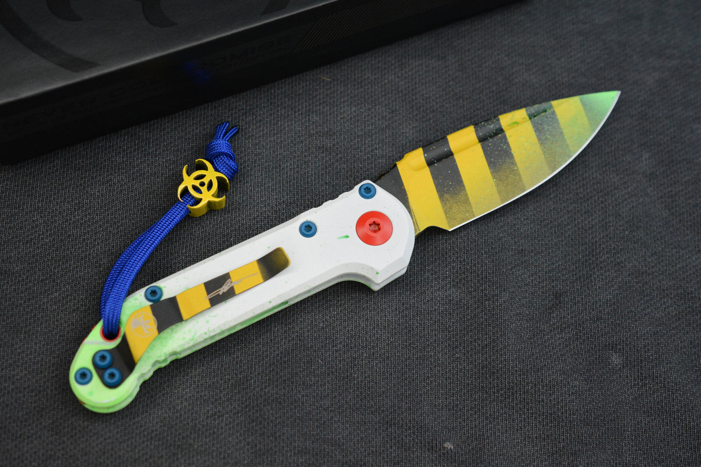 NEW Microtech LUDT Gen-III S/E - “Caution Tape” Ghostbuster Special Edition