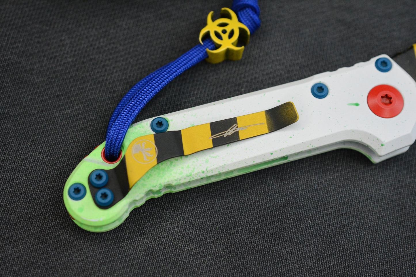 NEW Microtech LUDT Gen-III S/E - “Caution Tape” Ghostbuster Special Edition